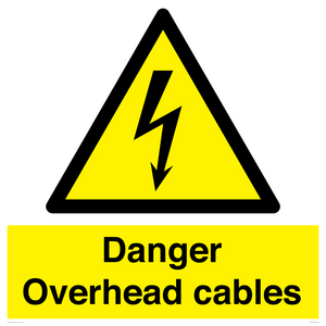 danger overhead cables